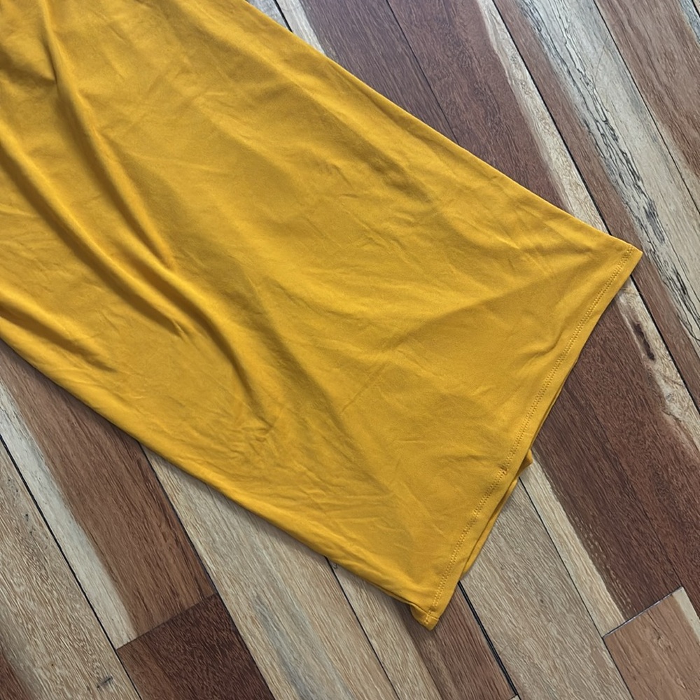 Elegant Mustard Halter Dress - Picture 3 of 7